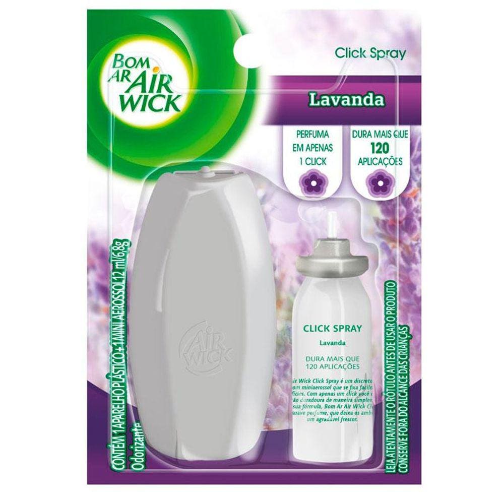 Aromatizador Bom Ar Click Spray Refil Leve 3 Pague 2 Campos de Lavanda :  : Cozinha