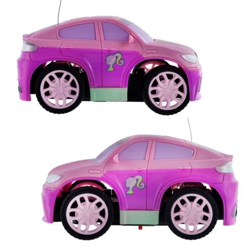 Carrinho Barbie de Controle Remoto Conversível Rosa Viajante Fashion Driver