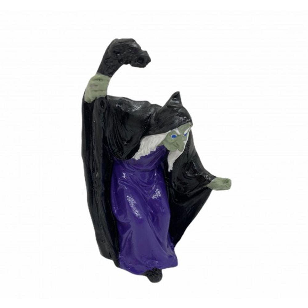 Imagem Bruxa Com Cajado Escultura Resina 10 Cm