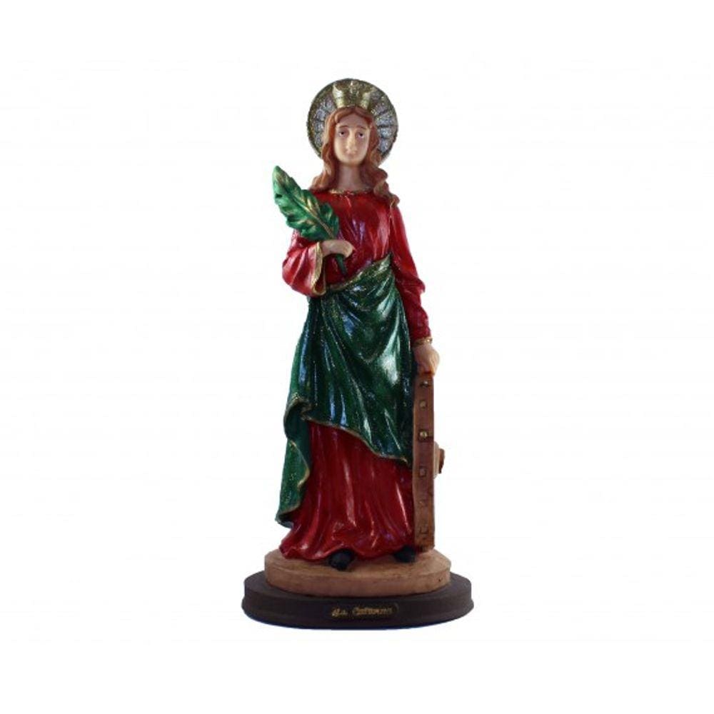 Imagem Santa Catarina Escultura Resina Estátua 30 cm