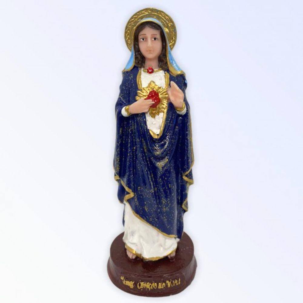 Imagem Maria Sagrado Coração Escultura Resina 15 cm