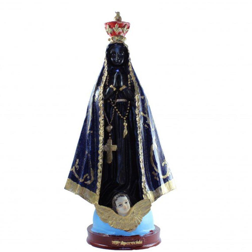 Imagem Nossa Sra Aparecida Escultura Resina 30 cm