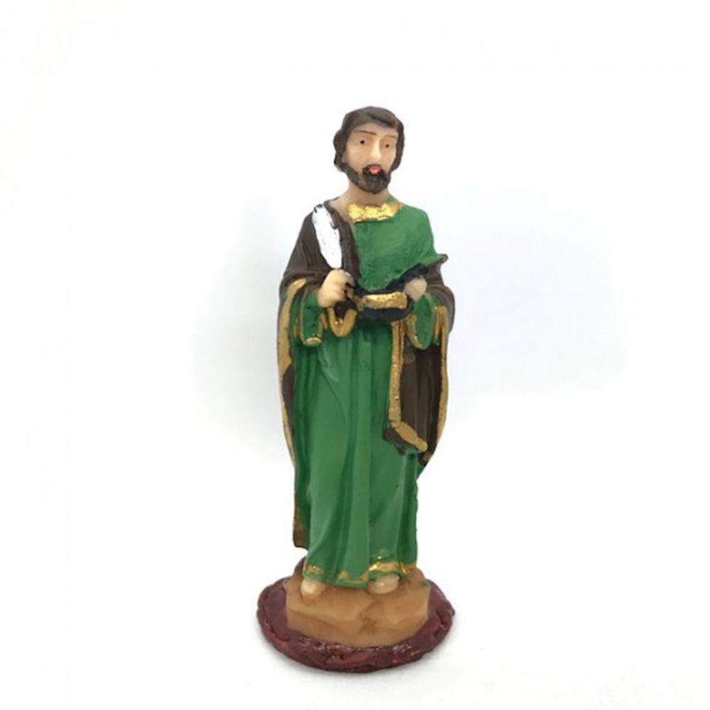 Imagem São Lucas Escultura Resina Estátua 07 cm