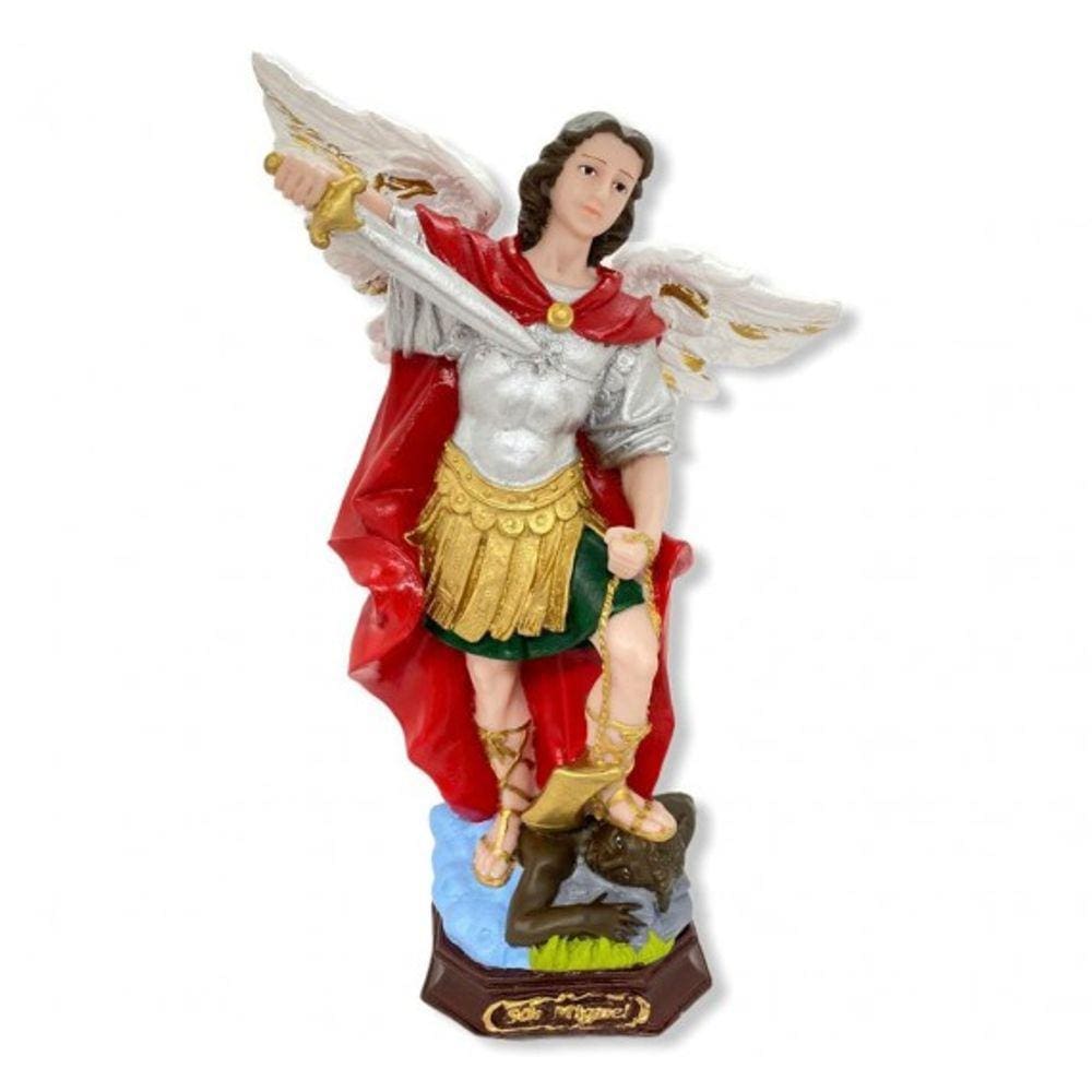 Imagem São Miguel Arcanjo Escultura Resina Estátua 31 cm