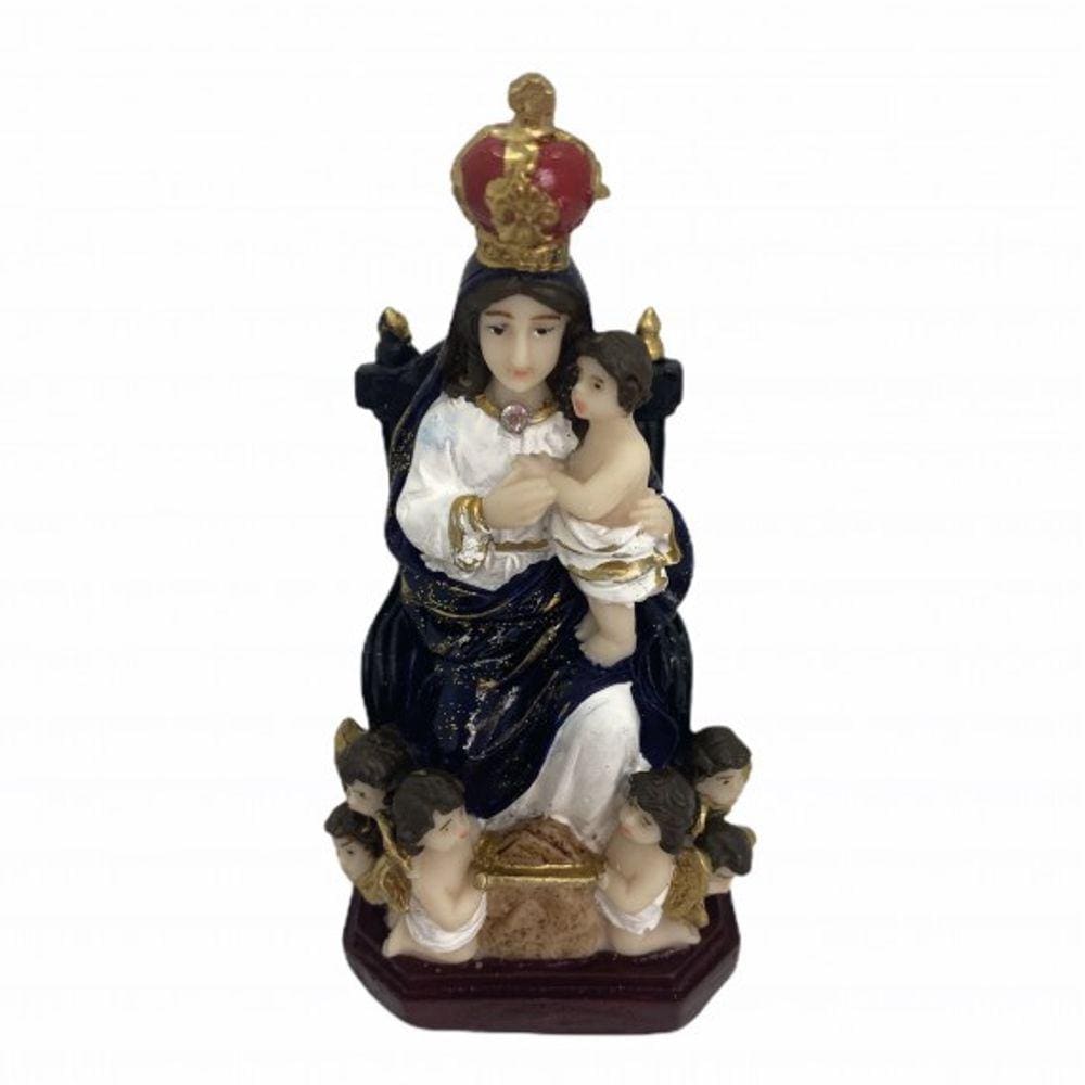 Imagem Nossa Sra Monte Serrat Escultura Resina 13 cm