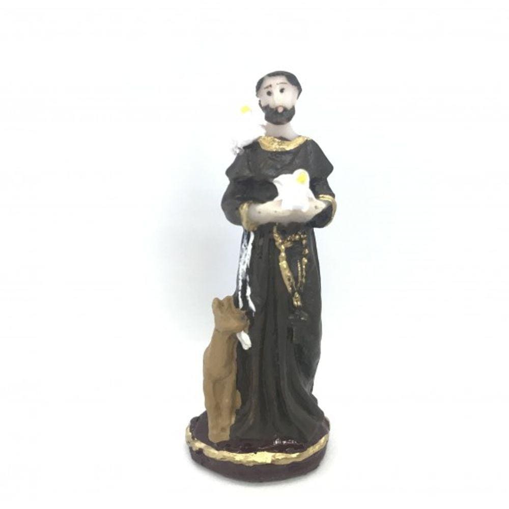 Imagem São Francisco de Assis Escultura Resina 07 cm