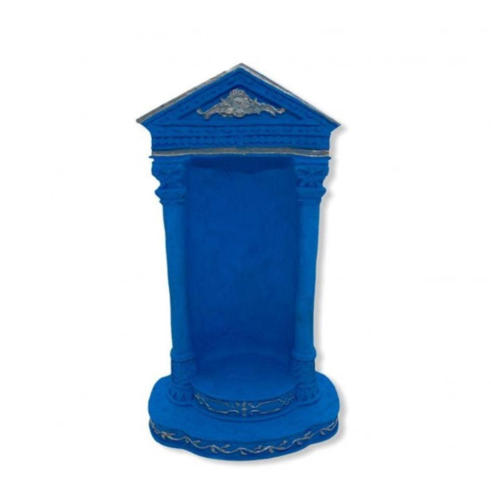 Imagem Oratório Azul Escultura Resina 24 Cm
