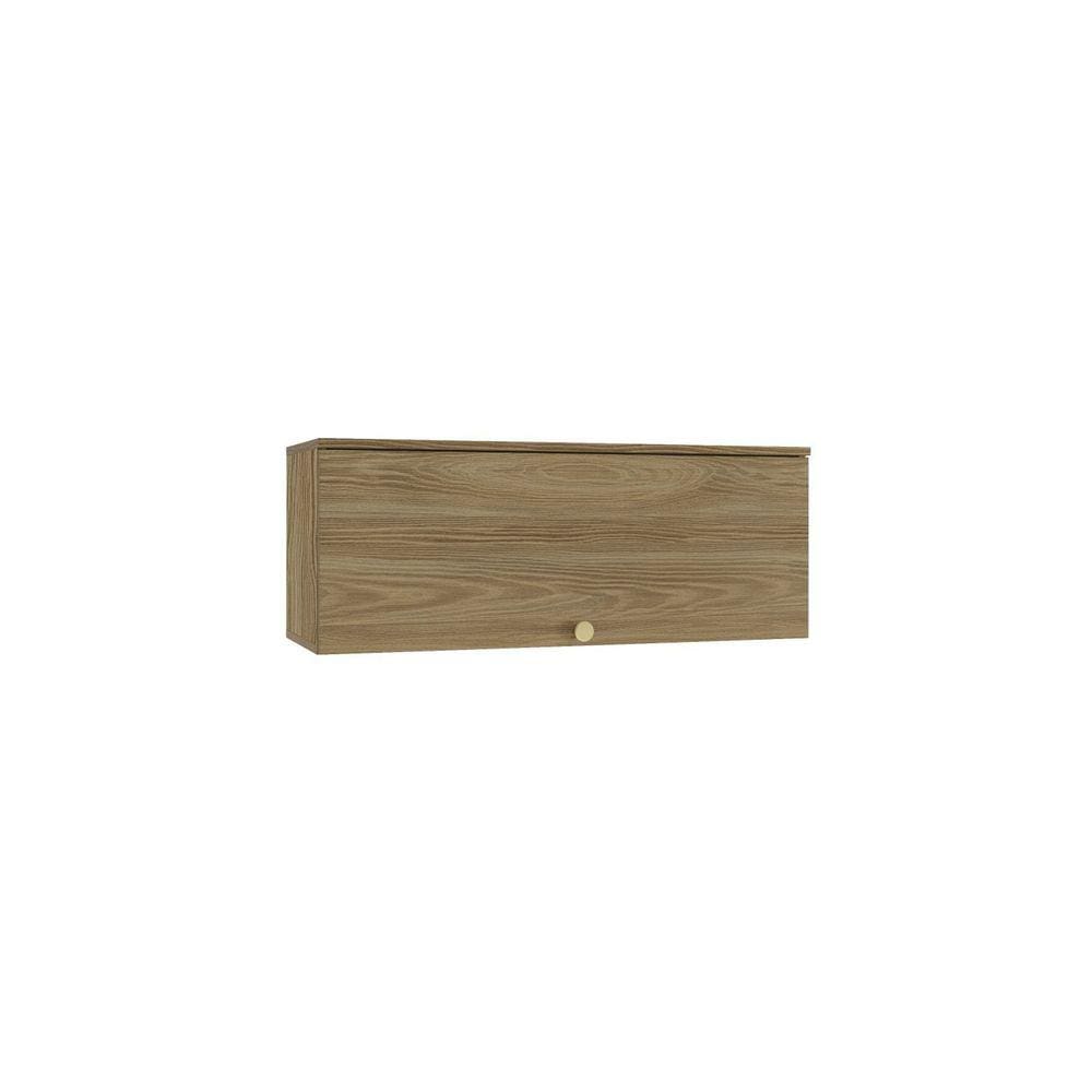 Armário Aéreo 90cm 1 Porta Madeira Kappesberg Nogueira