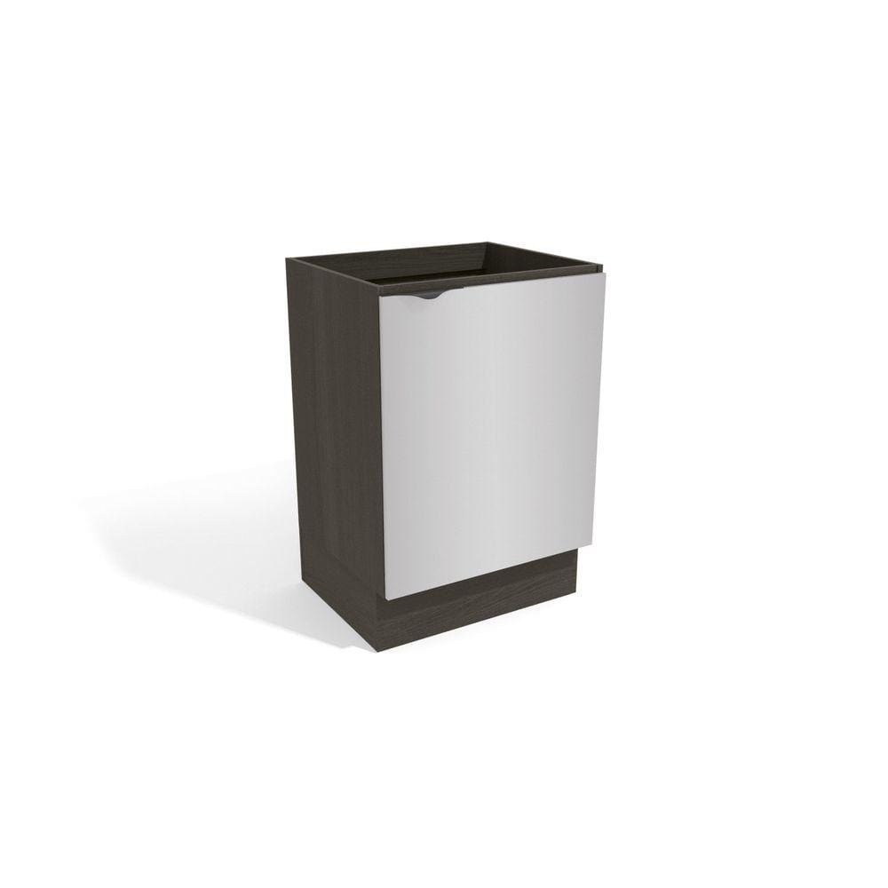 Balcão de Cozinha 60cm 1 Porta Kappesberg Onix/Steel