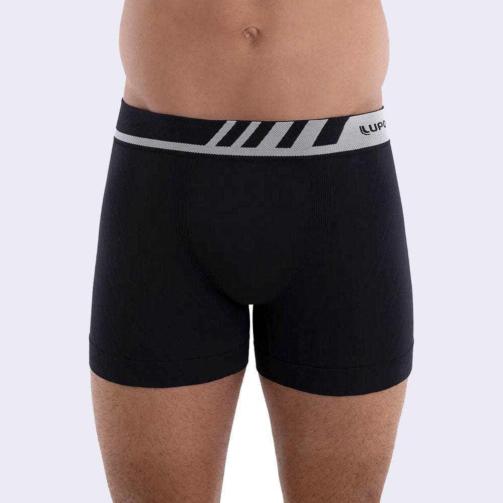 Cueca Boxer Lupo Microfibra Cós Com Chanfro - Preta