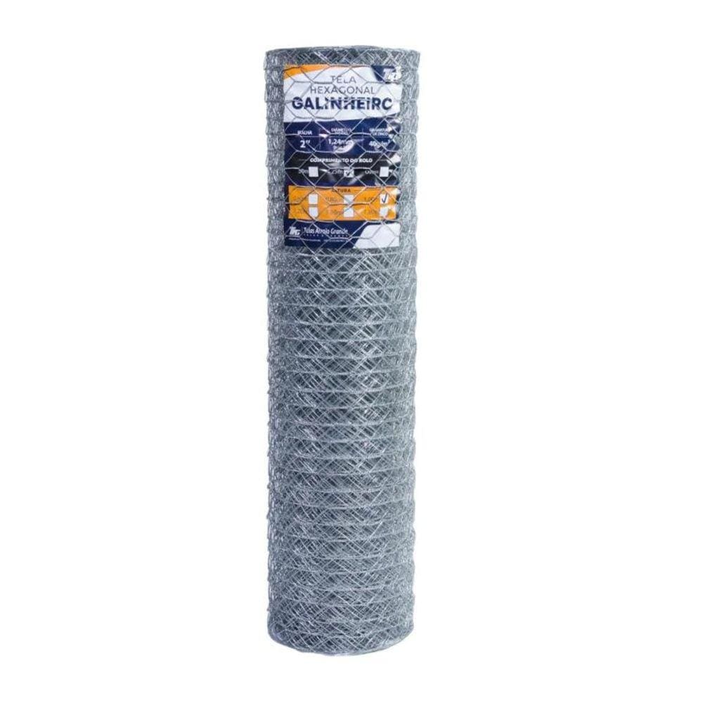 TELA HEXAGONAL GALINHEIRO TAG MALHA 2" FIO BWG 18 (1,24mm) RL 25X0,6m