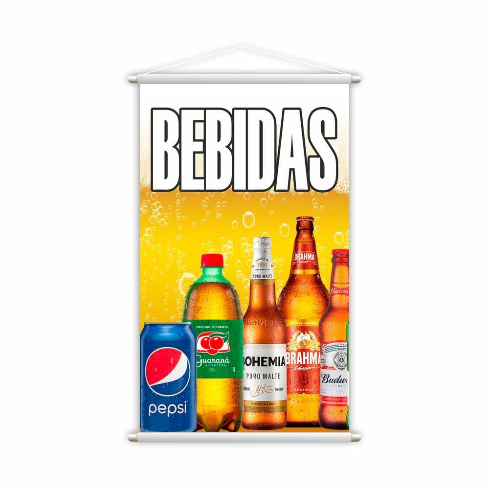 Banner Bebidas Cerveja Refrigerante Conveniência 60x40cm