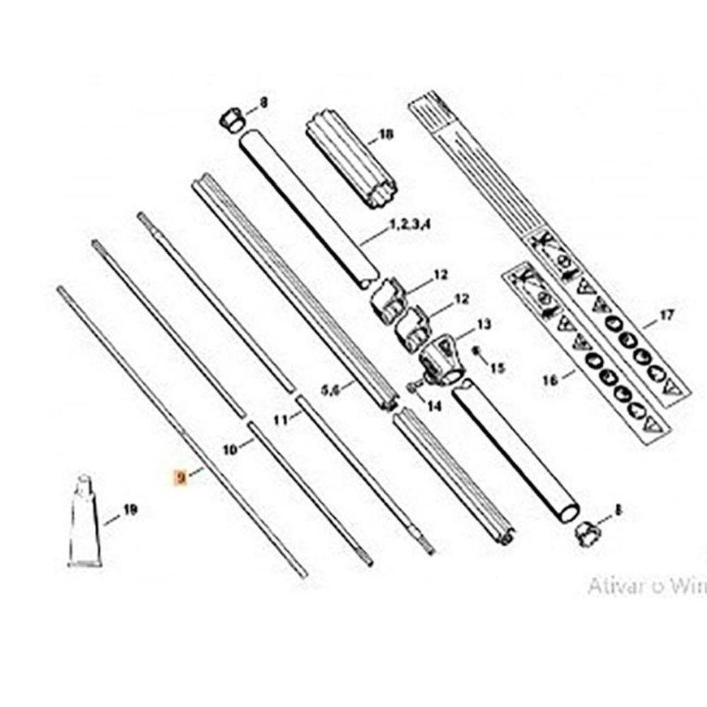Cabo Eixo Cardan para Roçadeiras e Podadores FS80 | Extra