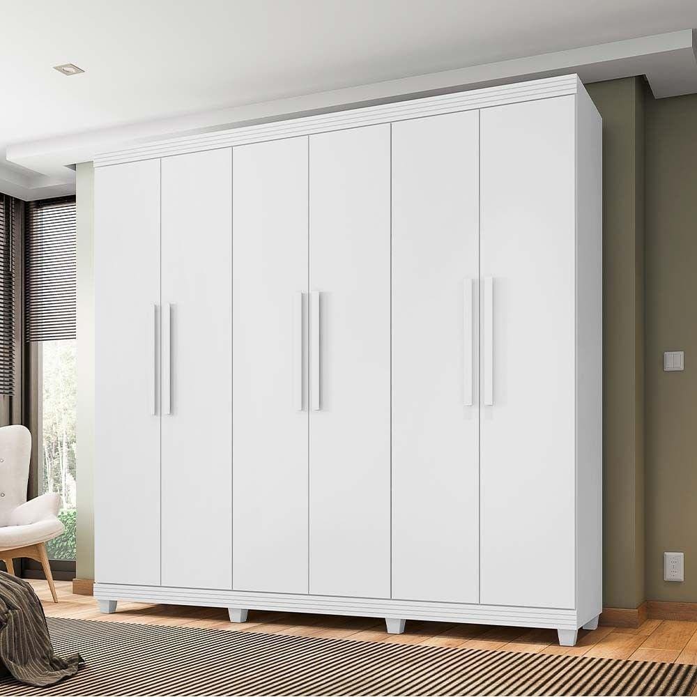 Guarda Roupa Casal 6 Portas 3 Gavetas Berlim - Lanza