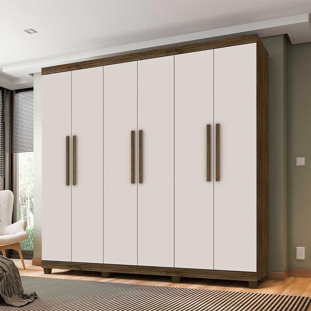 Guarda Roupa Casal 6 Portas 3 Gavetas Berlim - Lanza