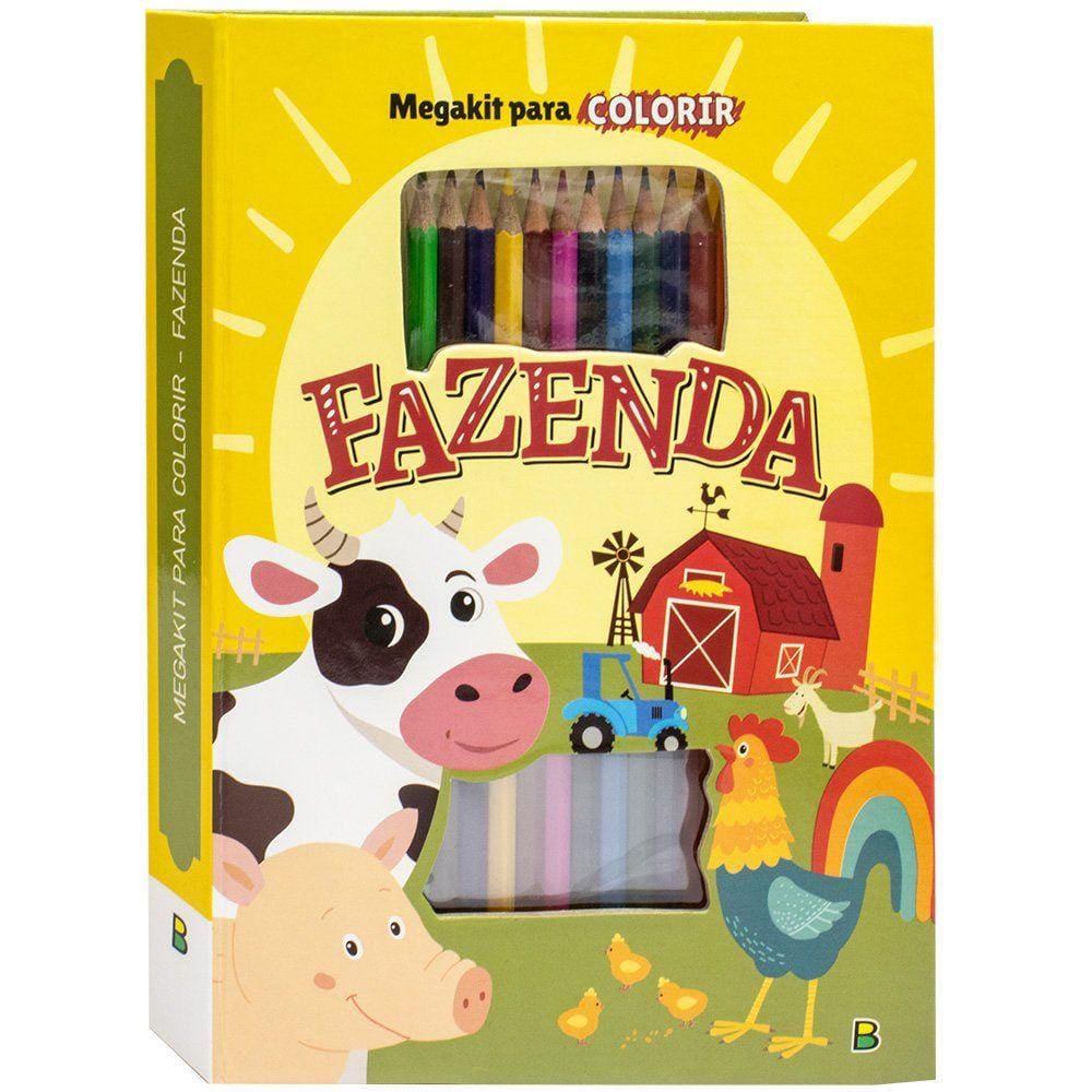 Megakit Para Colorir: Fazenda - Editora BrasiLeitura