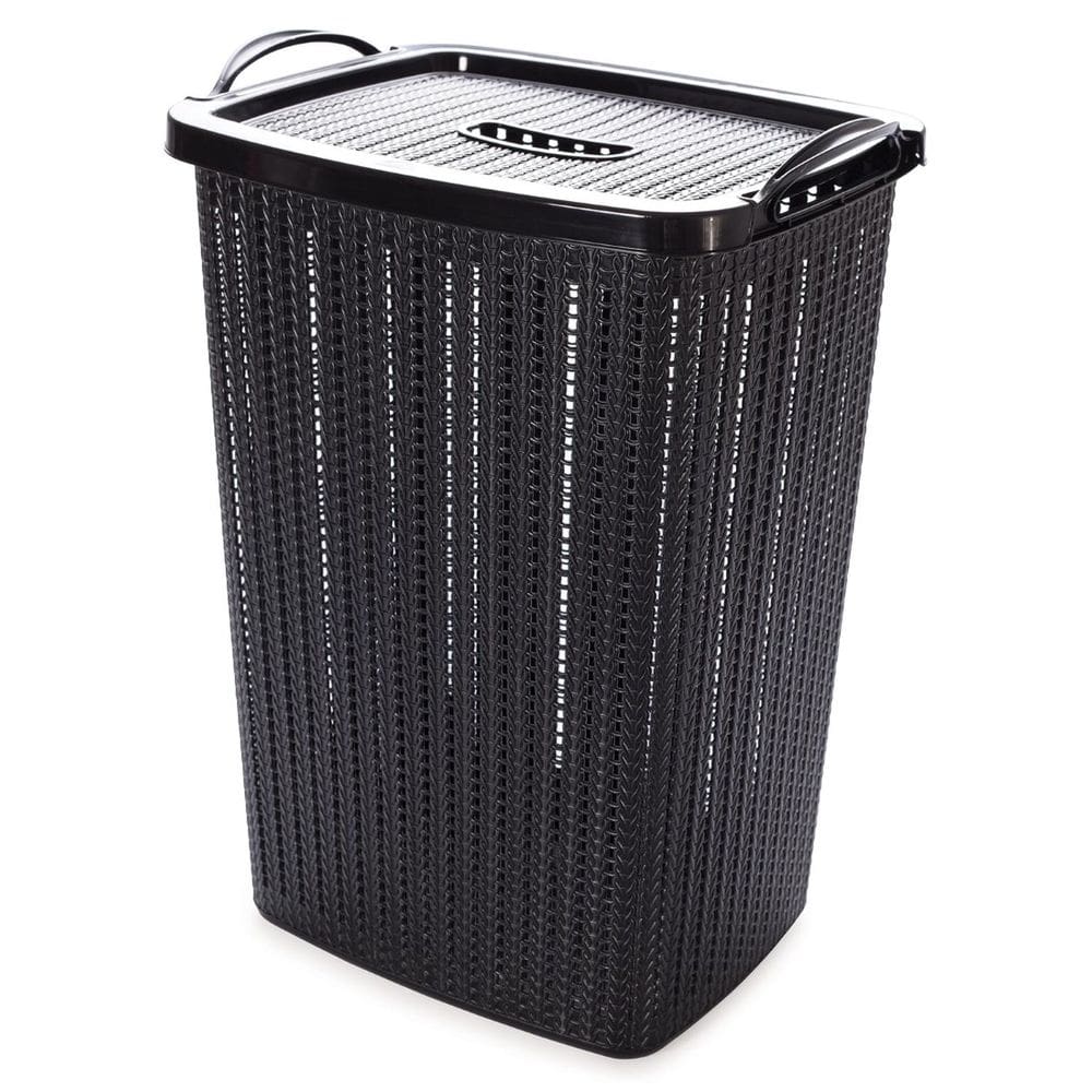 Cesto de Roupas 40 Litros com Tampa Cinza Plasutil