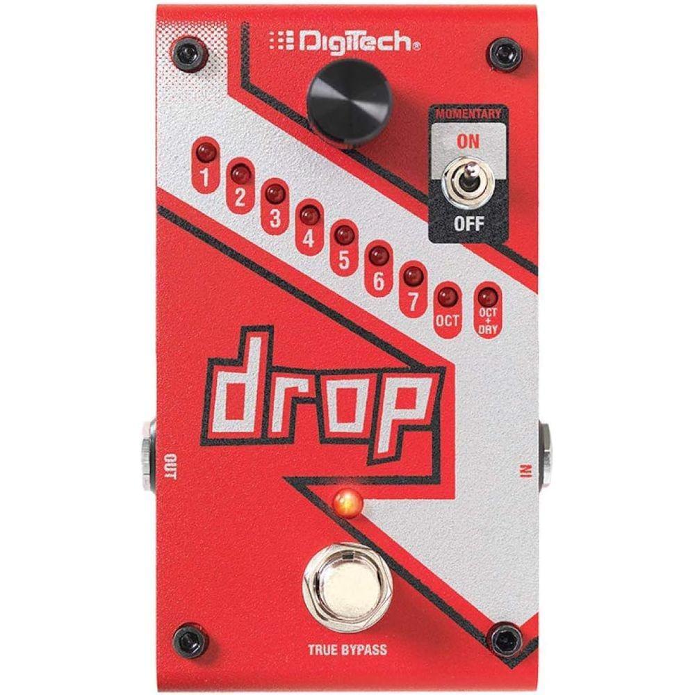Pedal de Efeito DigiTech The Drop Vermelho + Fonte