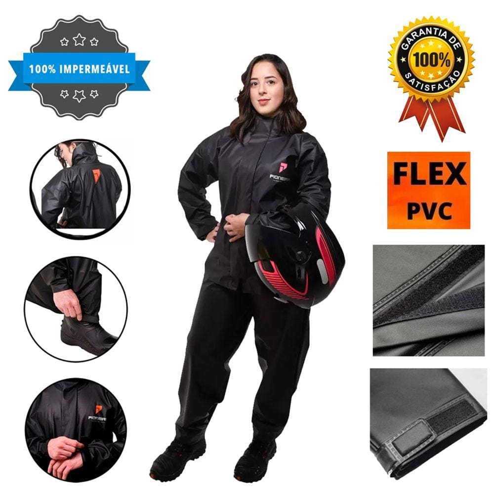 Capa de Chuva PVC Combate - Feminino - Pioneira