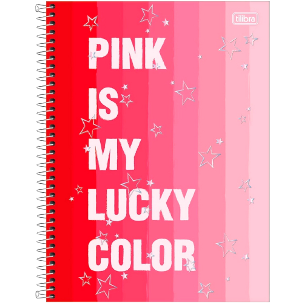 Caderno Univers 1 matéria Tilibra Love Pink lucky color