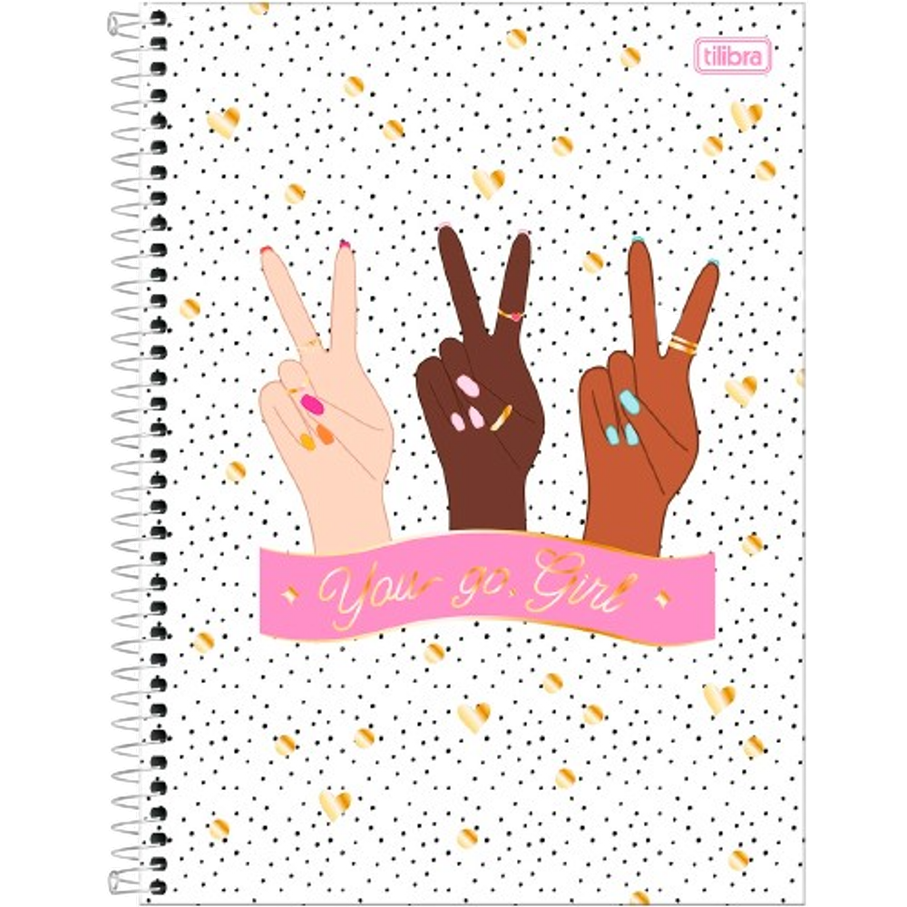 Caderno Universitário 10 matérias Tilibra OH MY GOD Go Girls