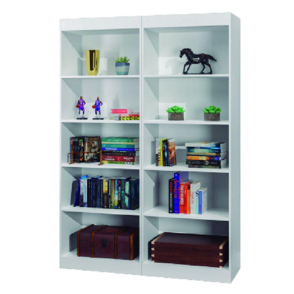 Estante Livreiro Multiuso 8 prateleiras 1,71m Branco J&A