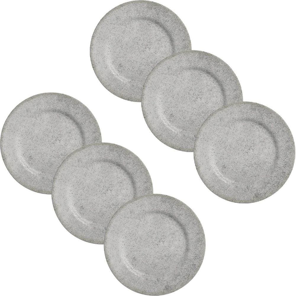 Conjunto 6 Peças Prato De Sobremesa Concrete Alleanza