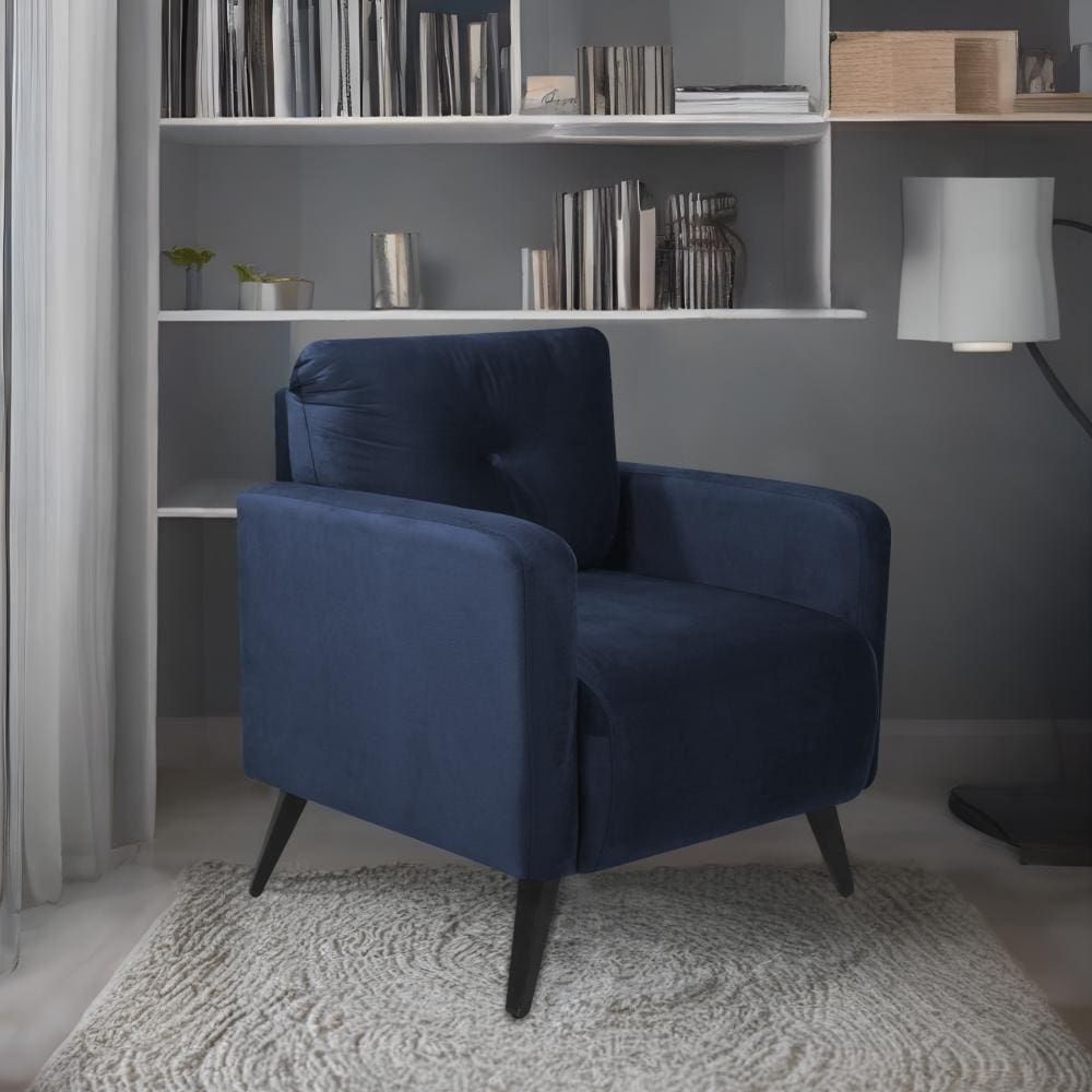Poltrona Decorativa Sala e Escritorio Bahamas Veludo Matrix