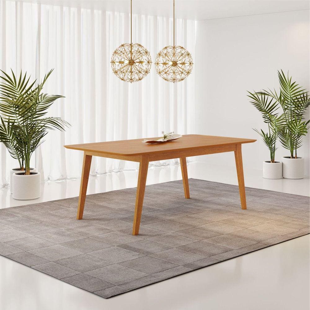 Mesa de Jantar Retangular 6 Lugares Elegance Cinamomo