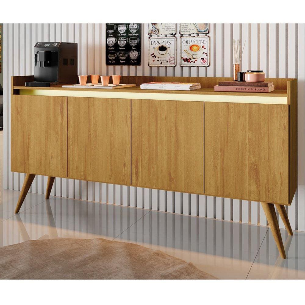 Buffet Aparador 4 Portas Gold Mel/Pérola