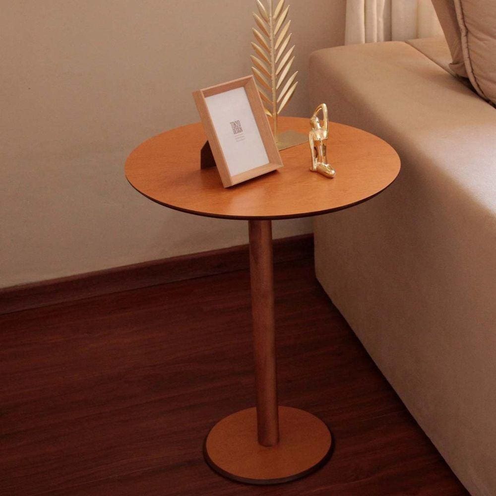 Mesa Lateral Monopé Redonda 40cm Mel Mel