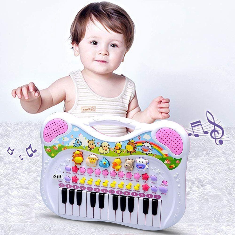 Piano Infantil Rosa com Teclas - 000290 TERRACO