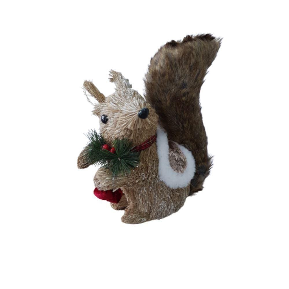 Esquilo Palha Natural 20cm