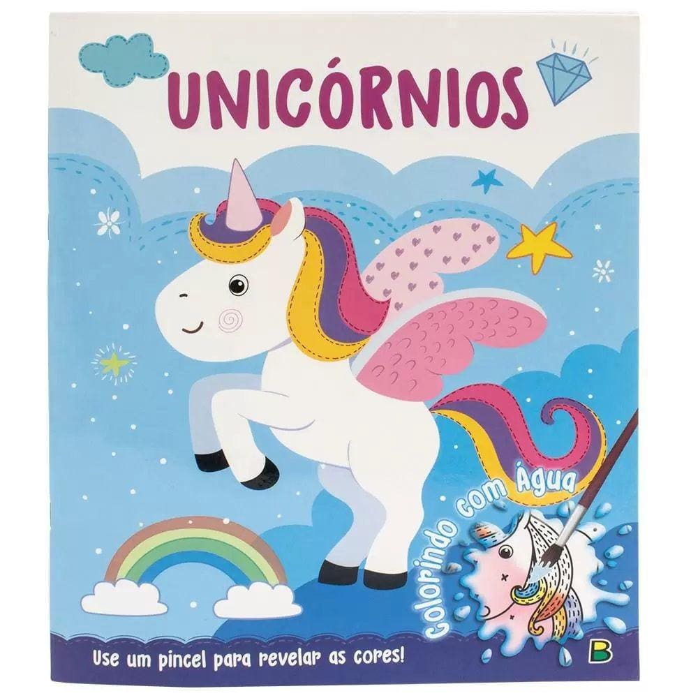 Livro Infantil Colorindo com Água Todolivro | Princesas, Dinossauros, Unicórnios, Animais Marinhos - Escolha a Capa: