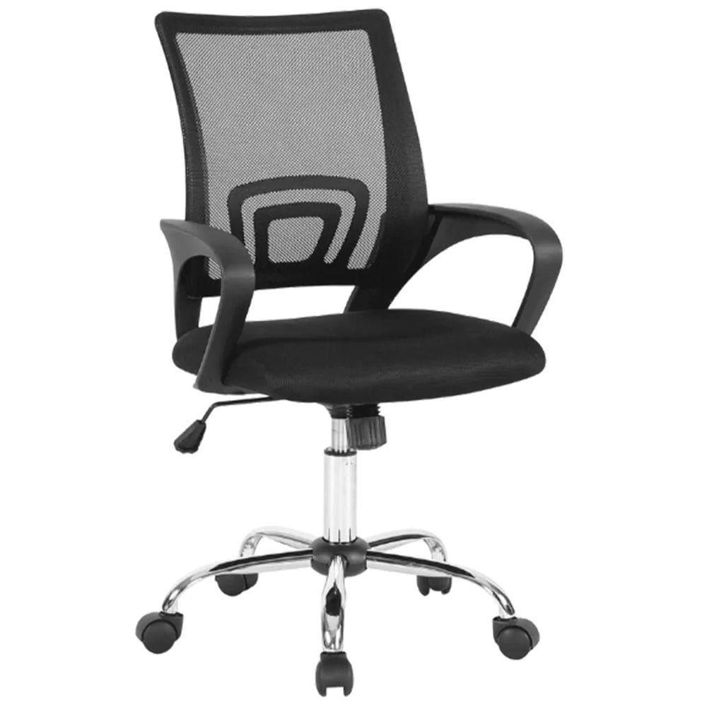 Cadeira de Escritório Diretor Giratória Manchester com Rodízios Preto Fratini