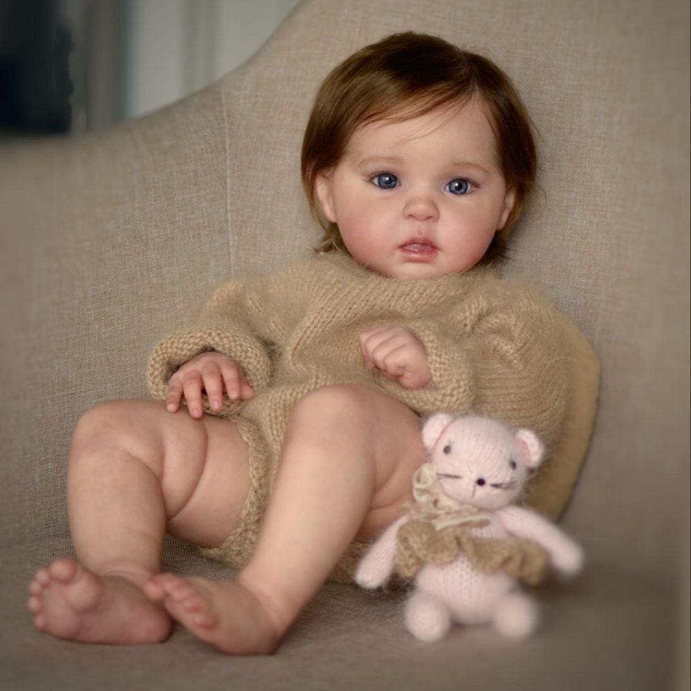 Bebê Reborn 3 D Veias Visíveis Soft Silicone- 50 Cm Size Finished 3d Doll