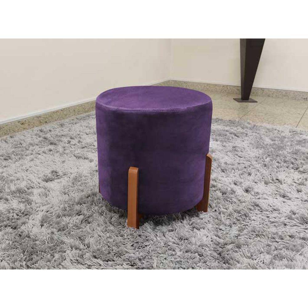 Puff Decorativo Pés Altos Violeta 06 Breno