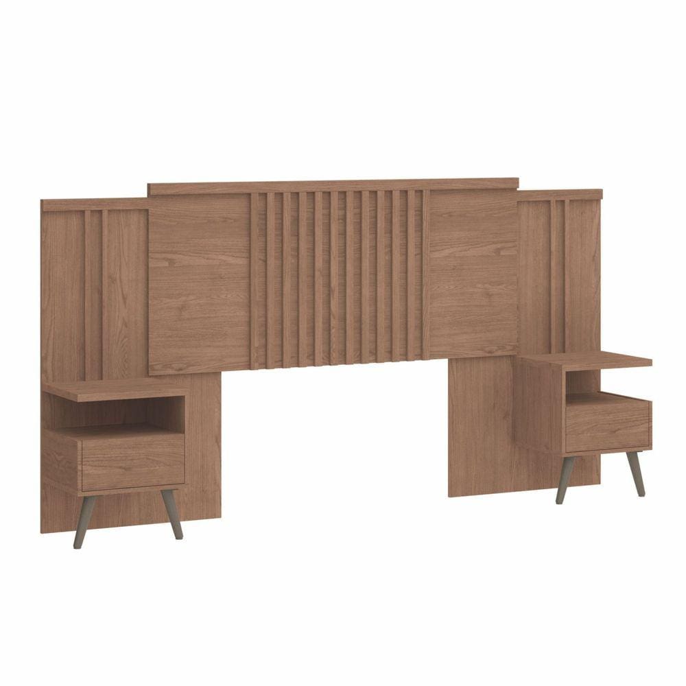 Cabeceira Casal Flora Macadâmia/Boucle