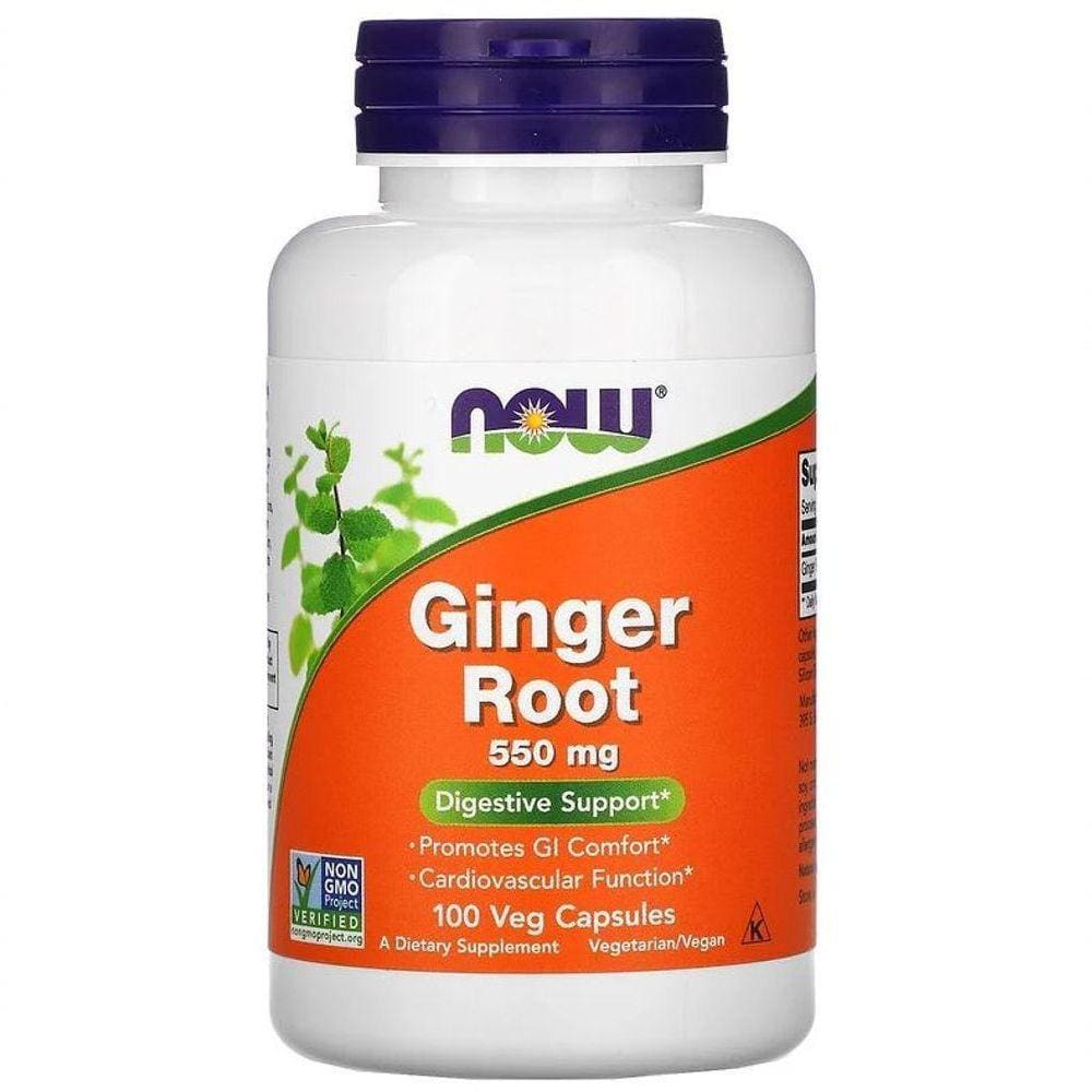 Ginger Root, 550mg, 100 Cápsulas, Now