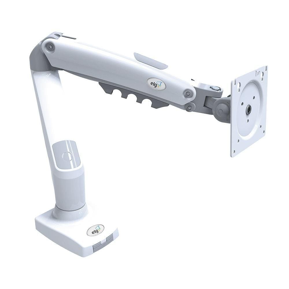 Suporte Tv/Monitor de Mesa F80W, Branco, Articulado, Pistão a Gás, 17” até 35”, ELG