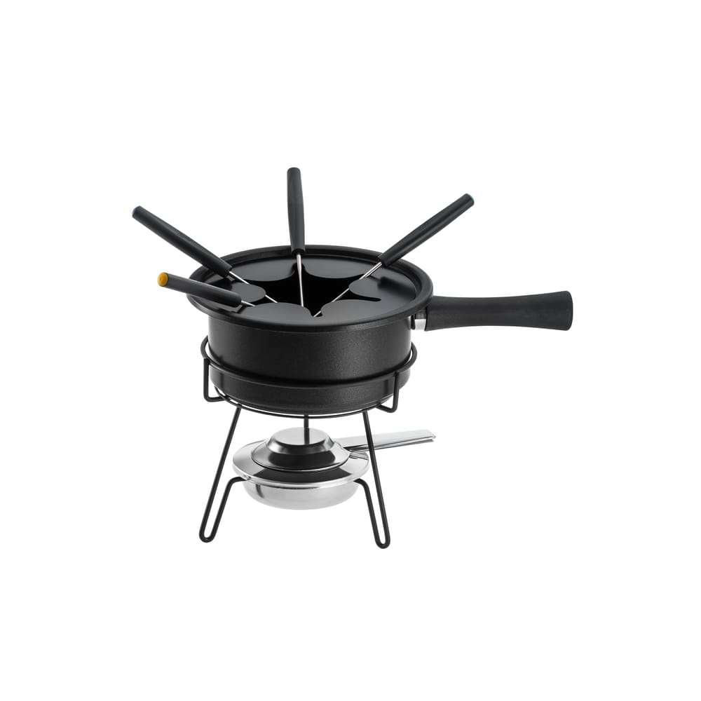 Serviço Aparelho de Fondue Antiaderente Preto Aspen - Forma