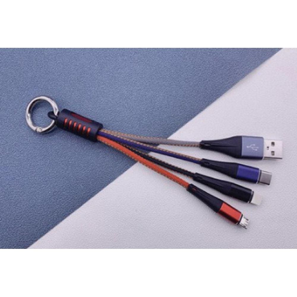 Cabo Recarga Multi USB Curto/Carga Rápida todos Celualares