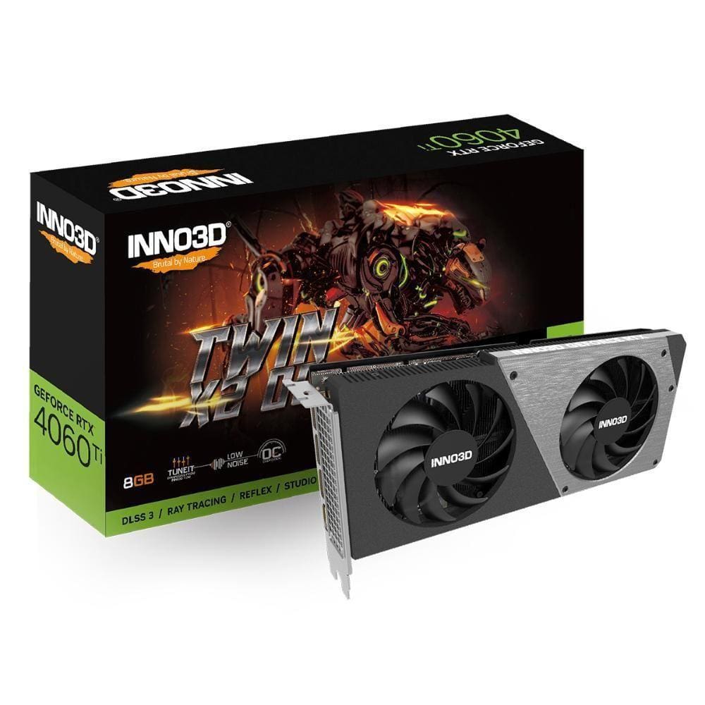 Placa De Video Inno3d Geforce Rtx 4060 Ti 8gb Twin X2 8gb Gddr6 128-bit N406t2-08d6-171153n