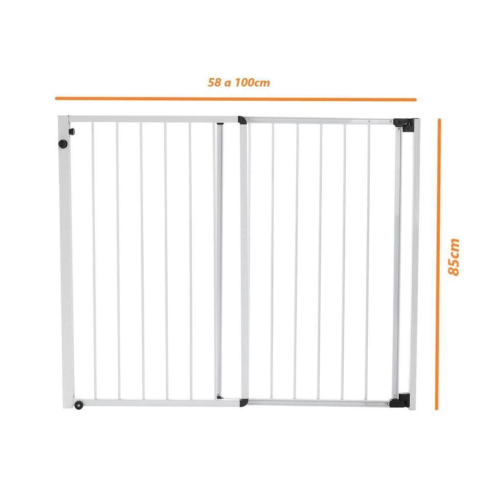 Portão Segurança Criança Largura Regulável 70 A 125Cm Branco