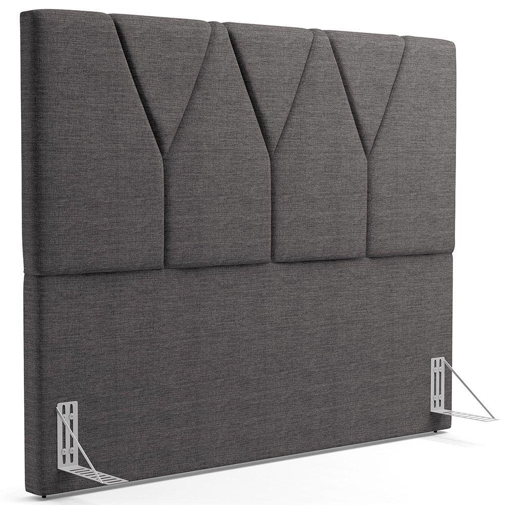 Cabeceira Cama Box Solteiro 100cm Aura Linho W01 Cinza Escuro - Mpozenato