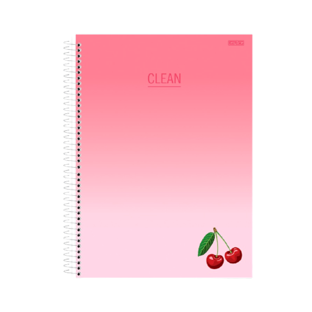 Caderno Colegial 1 Matéria 80 Fls São Domingos Clean Cereja