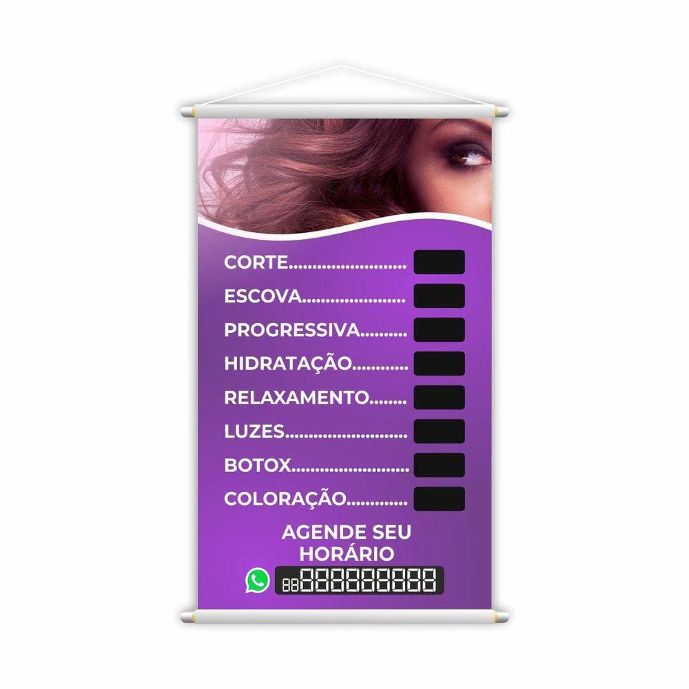 Banner Salão De Beleza Cabeleireiro Tratamentos Grande