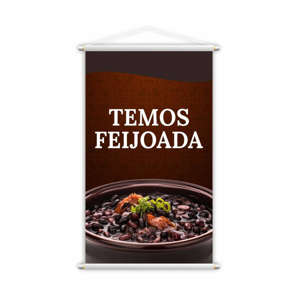 Banner Temos Feijoada Restaurante Comida Lona 60x40cm