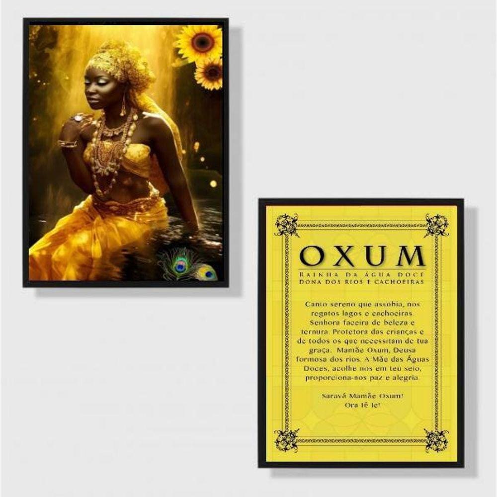 Kit 2 Quadros Decorativos Oxum 45X34Cm