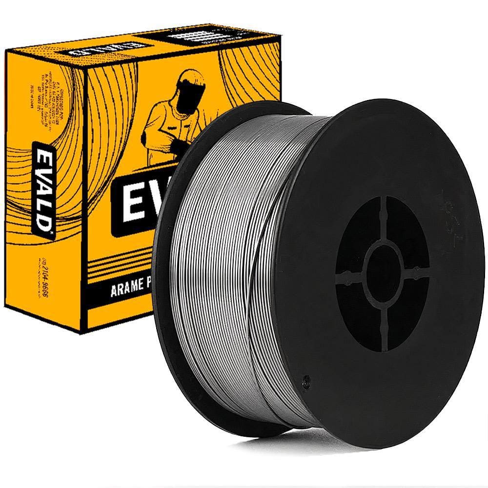 Arame para Solda MIG 0,8mm Rolo com 1 KG s| Gás com Fluxo Flux Core E71T1-GS EVALD